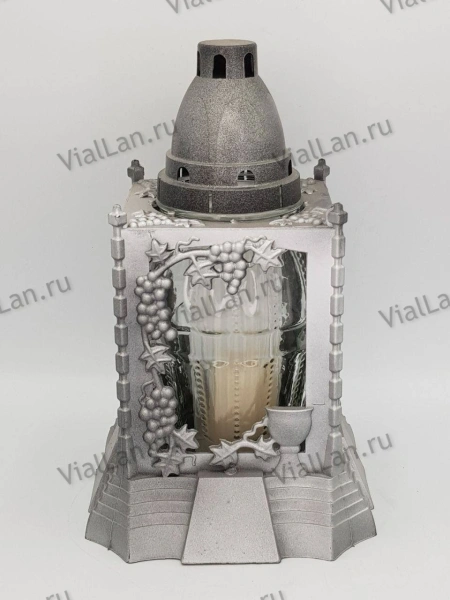 Лампада Стеклянная Z 273 (материал Стекло+Пластик, цвет Серебро) в упаковке 4 шт. арт:2062