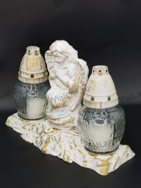 Лампада Стеклянная Lau 351 (материал Стекло+Пластик, цвет Белый) в упаковке 1 шт. арт:2058