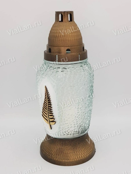 Лампада Стеклянная 145 (материал Стекло+Пластик, цвет Золото) в упаковке 8 штук  арт:2044