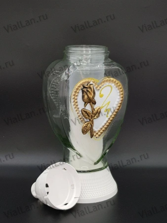 Лампада стеклянная Z 1510 (материал Пластик+Стекло, цвет белый) в упаковке 6 штук  арт:1962