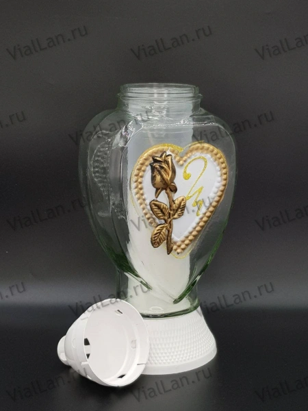 Лампада стеклянная Z 1510 (материал Пластик+Стекло, цвет белый) в упаковке 6 штук  арт:1962