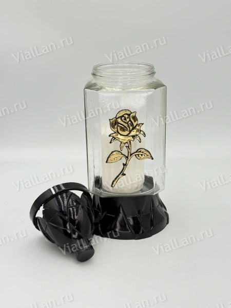 Лампада стеклянная Z 575 (Материал Пластик+Стекло, цвет Черный) в упаковке 8 штук  арт:2020