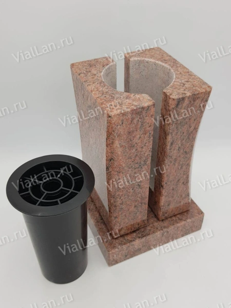 Ваза Талия (23*15*15, гранит Винга, с вкладышем) арт:2073