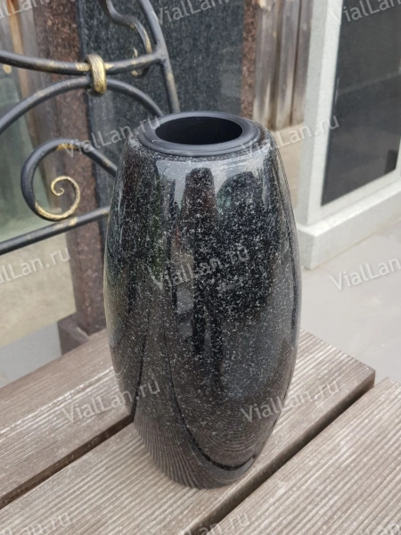 Ваза БОКАЛ (30*15, гранит Габбро) арт:1618