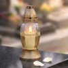Лампада неугасаемая стеклянная свеча-вкладыш Z30 mix (20.5*9*9 см, Материал Пластик+Стекло,  цвет Микс) упаковка 12 шт.  арт:2973