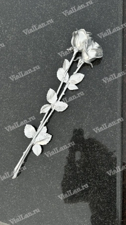 Цветы  Ц6 КС Ст Роза серебро  (60*13, композит + стекловолокно, Цветы) арт:887