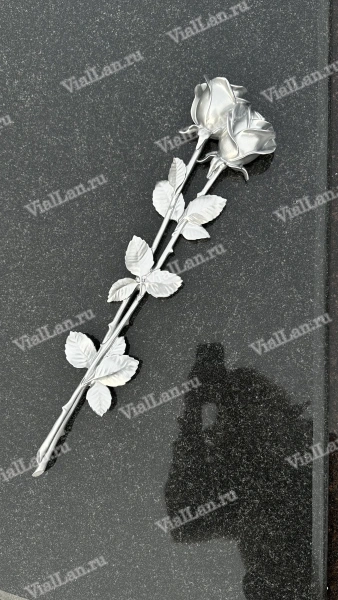 Цветы  Ц6 КС Ст Роза серебро  (60*13, композит + стекловолокно, Цветы) арт:887