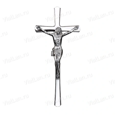 Крест K20 P2 (38*17, Бронза, цвет Хром, Католический) арт:833