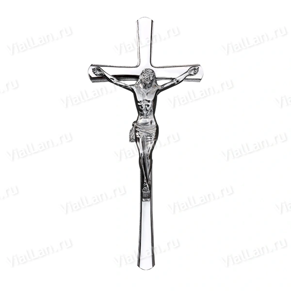 Крест K20 P2 (38*17, Бронза, цвет Хром, Католический) арт:833