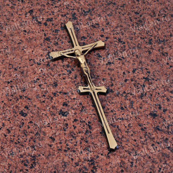 Крест KP0 P6 (24*9, Бронза, цвет Темное золото, Православный) арт:817