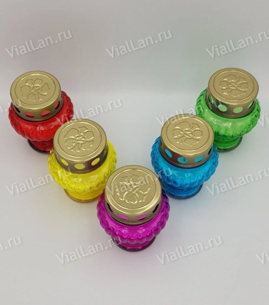 Лампада стеклянная С-090 (материал Пластик+Стекло) в упаковке 20 штук  арт:1929