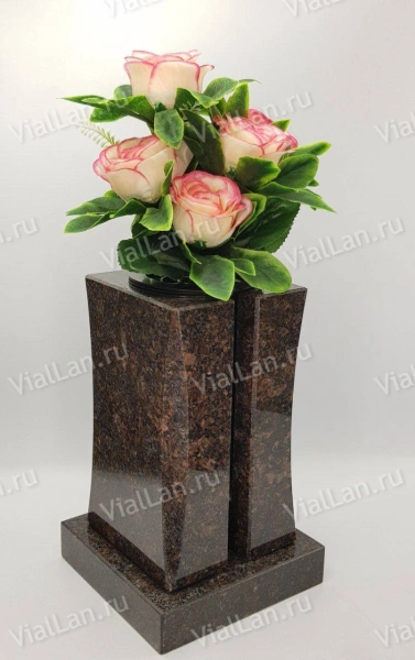 Ваза Талия (23*15*15, гранит Дымовский, с вкладышем) арт:2072