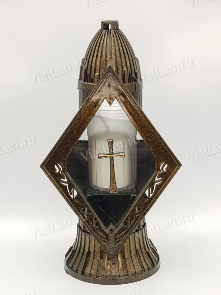 Лампада стеклянная Z 155 (материал Пластик+Стекло, цвет медь, в упаковке 8 штук) арт:1966