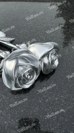 Цветы  Ц6 КС Ст Роза серебро  (60*13, композит + стекловолокно, Цветы) арт:887