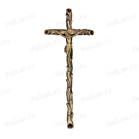 Крест K25 P3 (47*20, Бронза, цвет Темное золото, Католический) арт:850