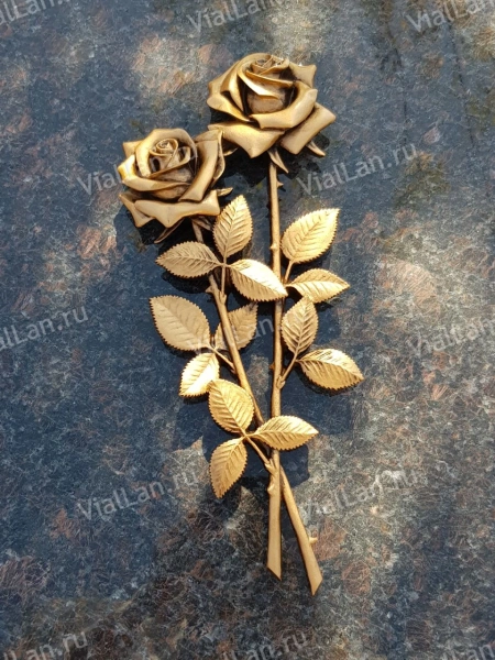 Цветы Ц2 КБ Роза Бронза (35*15, композит + стекловолокно, Цветы) арт:1804