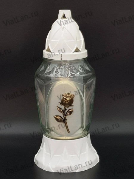 Лампада стеклянная Z 519 (материал Пластик+Стекло, цвет белый) в упаковке 8 штук  арт:1959