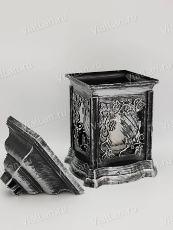 Лампада KAT 207 Wl  SR (28*15*15, материал Пластик, цвет серебро) в упаковке 6 штук  арт:1921