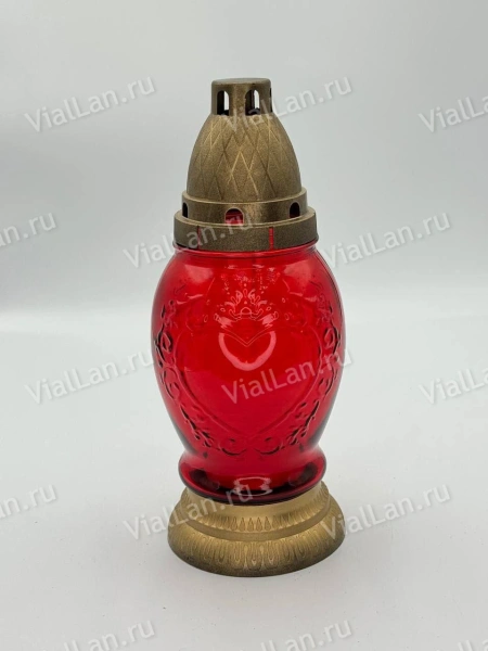 Лампада Стеклянная D 516 (материал Стекло+Пластик, цвет Золото) в упаковке 11 штук  арт:2030