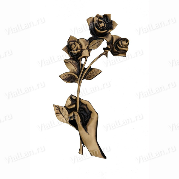 Цветы D8 (32*15, цвет Темное золото) арт:897