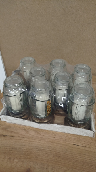 Лампада стеклянная Каскад золото (размер 25х11, корпус Овал, колба прозрачное стекло, пластик Бронза, в упаковке 8 шт.) арт:2347