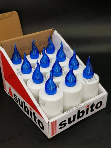 Свеча для лампады электрическая Subito 5 (Время горения 30 дней, в упаковке 12 шт.) арт:2012