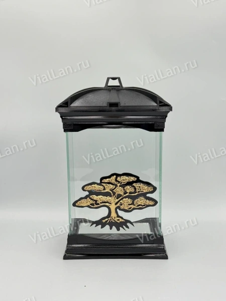 Лампада стеклянная SZKATULA (материал Пластик+Стекло, цвет Черный, в упаковке 5 штук) арт:1978