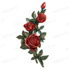 Цветы Ц1 ЛКК Ст Роза красная угловая  (33*25, композит + стекловолокно, Цветы) арт:884