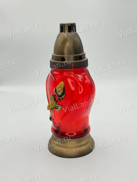 Лампада Стеклянная Z 327 (материал Стекло+Пластик, цвет Золото) в упаковке 10 штук  арт:2033