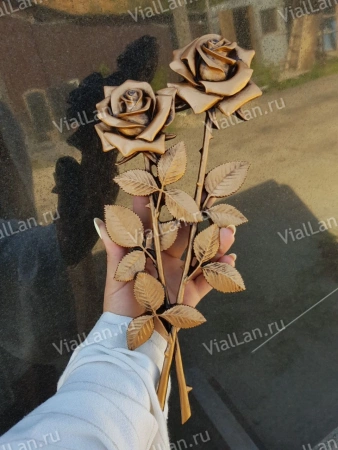 Цветы Ц2 КБ Роза Бронза (35*15, композит + стекловолокно, Цветы) арт:1804