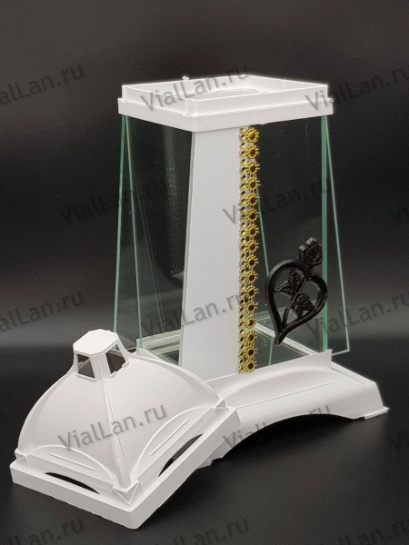 Лампада стеклянная Gart 3 (материал Пластик+Стекло, цвет белый) в упаковке 4 штук  арт:1952